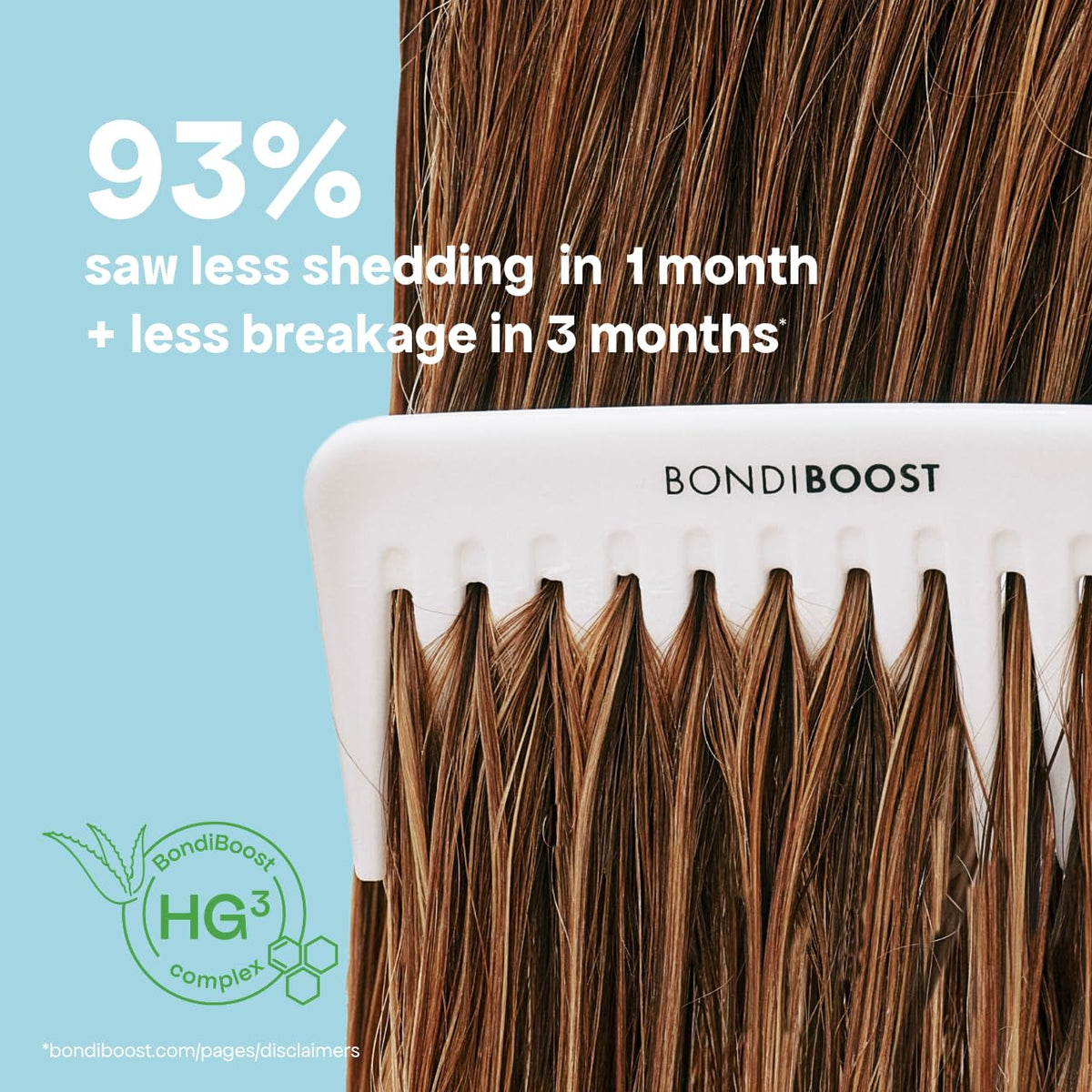 BONDIBOOST ingredient label close-up, shows botanicals and sulfate-free benefit