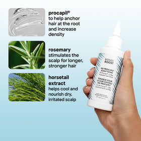 BONDIBOOST close-up label showing Procapil and clean-formula ingredients for transparency