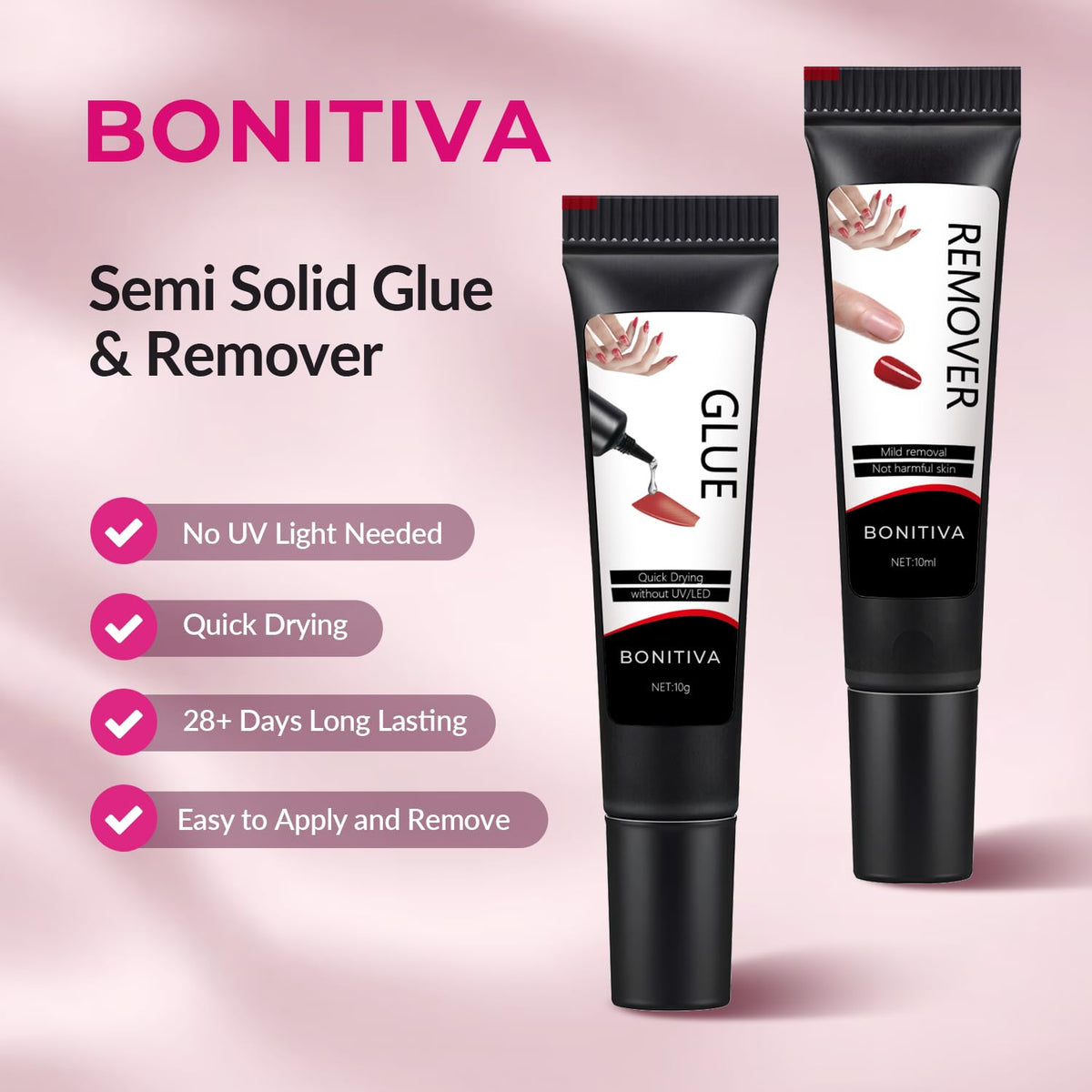 BONITIVA gel texture close-up illustrating drip-resistant control benefit