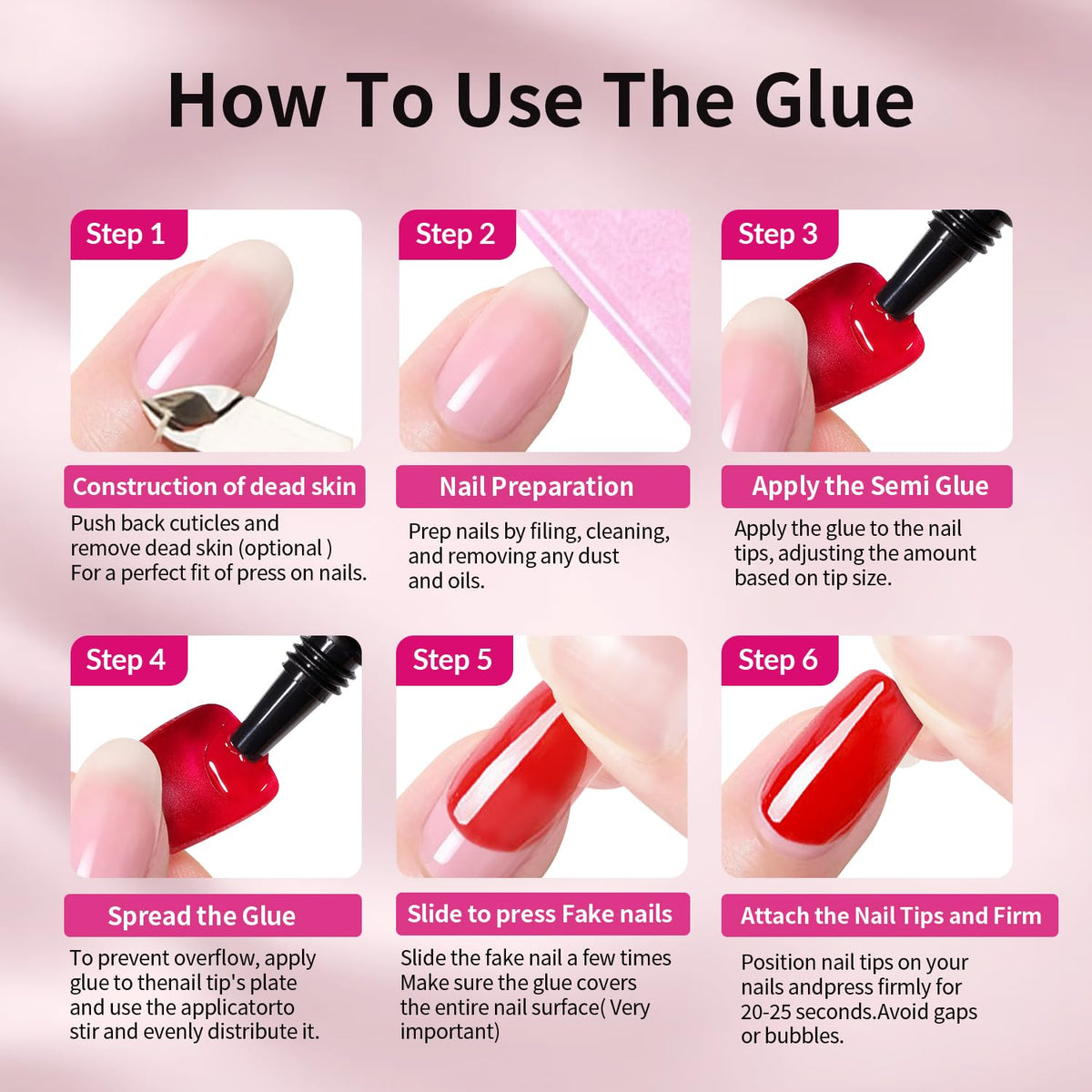 BONITIVA glue and 10ml remover size comparison for travel convenience