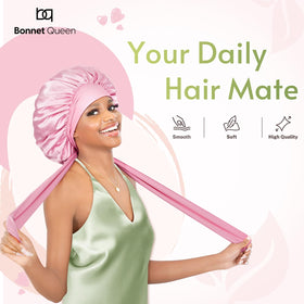 BONNET QUEEN band close-up showing stretchy spandex texture for adjustable secure fit