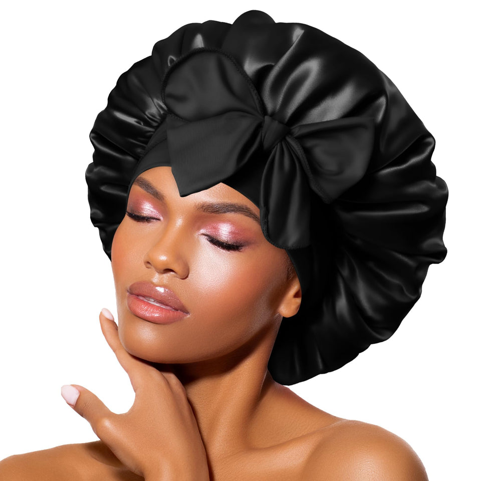 BONNET QUEEN front view showing secure fit and sleek black finish for protection