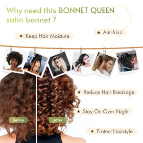 BONNET QUEEN styled with forehead bow for protective fashionable look