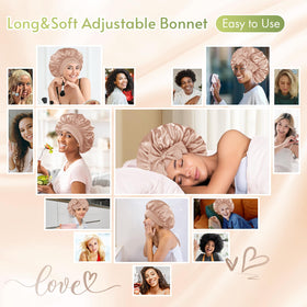 BONNET QUEEN securing wig and edges to prevent shifting while sleeping