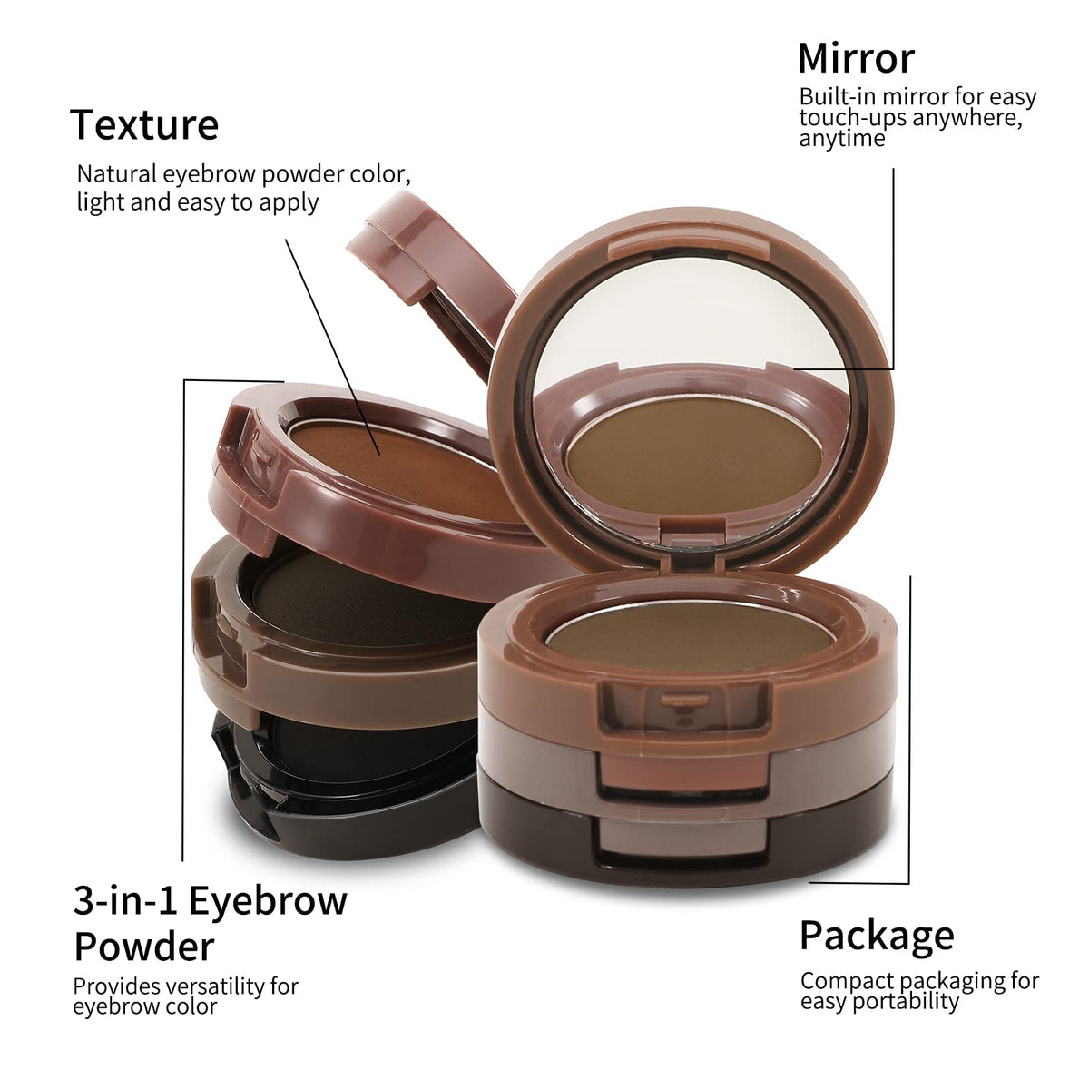 Boobeen application with angled brush for precise brow shaping