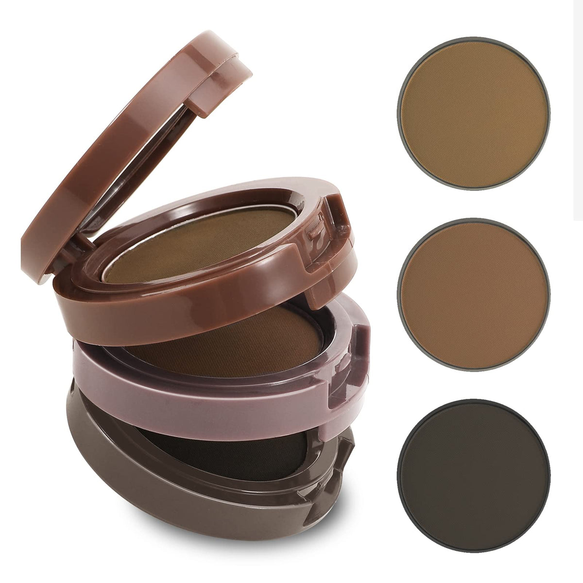 Boobeen front palette open showing three shades and mirror for easy use