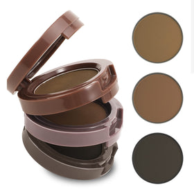 Boobeen front palette open showing three shades and mirror for easy use