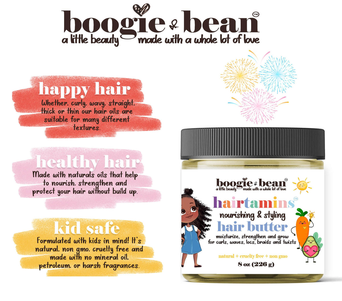 Boogie and Bean application on hands illustrating smooth spreadability
