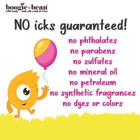 Boogie and Bean on braided child's hair highlighting shine and frizz control benefit