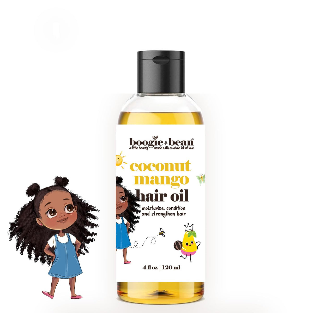 Boogie and Bean front bottle showing label and gentle formula benefits