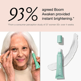 BOOM! by Cindy Joseph Vitamin C and licorice root ingredients highlighting brightening benefit