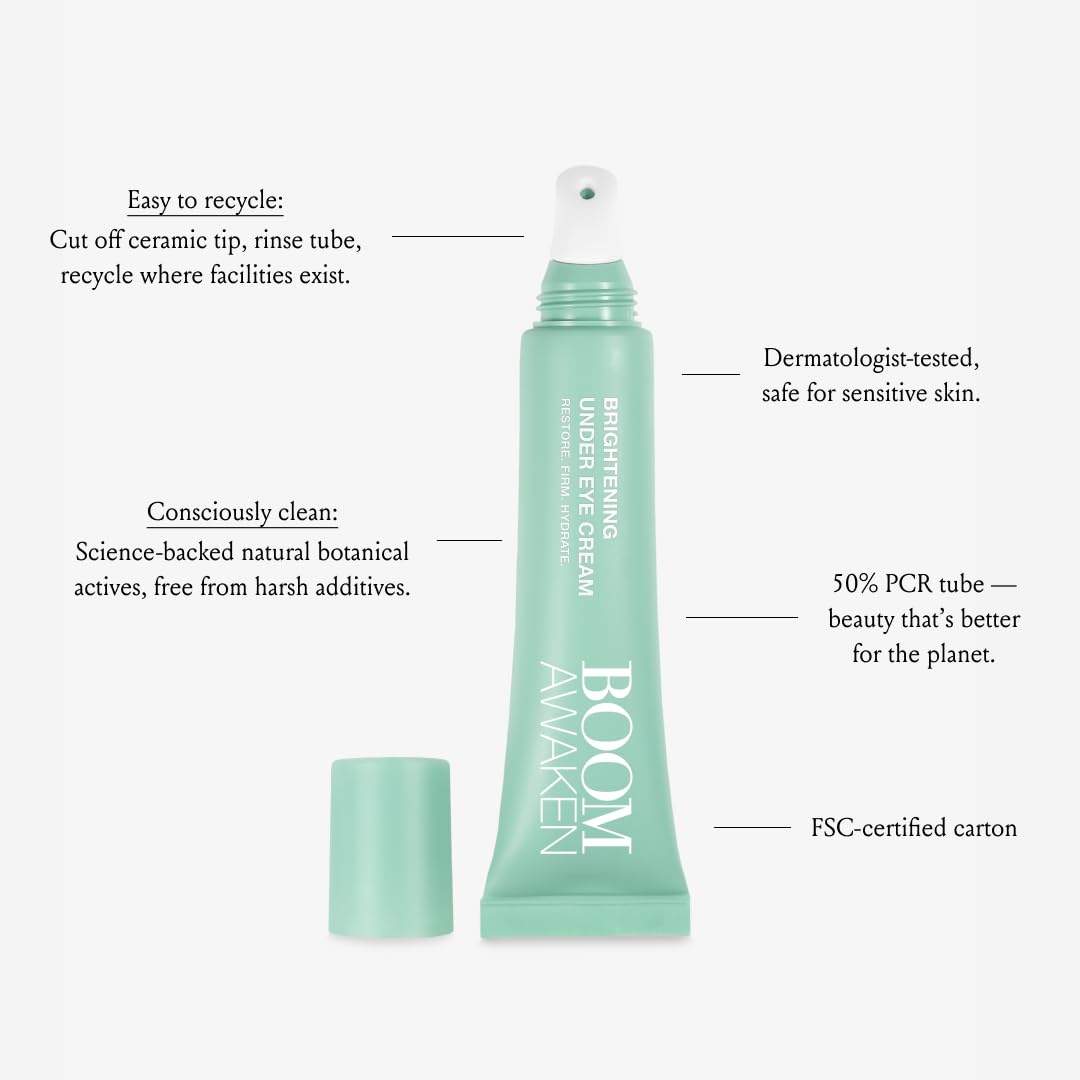 BOOM! by Cindy Joseph morning routine setting showing revived eyes benefit