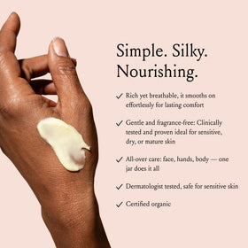 BOOM! by Cindy Joseph spreading cream on hand illustrating fast softening and protection