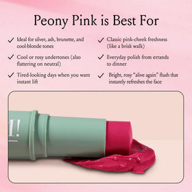 BOOM! by Cindy Joseph forearm swatch showing buildable peony pink shade