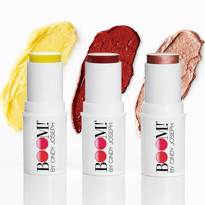 BOOM! by Cindy Joseph front packaging showing trio and benefit: quick routine