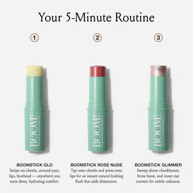BOOM! by Cindy Joseph close-up of Rose Nude stick showing creamy texture and blendability