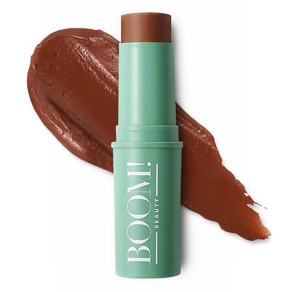 BOOM! by Cindy Joseph front packaging showing warm bronze stick and brand