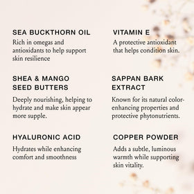 BOOM! by Cindy Joseph ingredient label highlighting skin-friendly botanicals