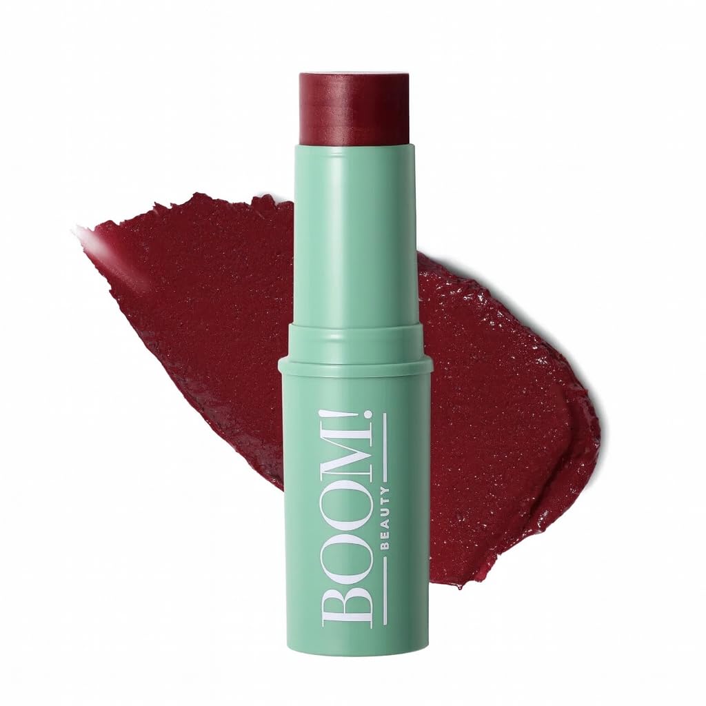 BOOM! by Cindy Joseph front packaging showing Berry shade and compact design for portability