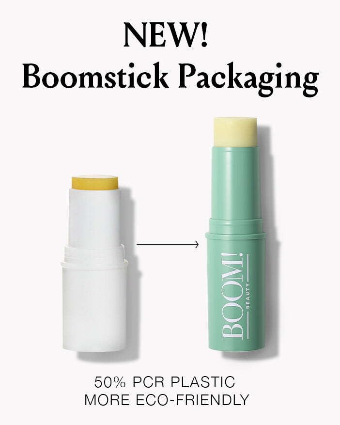 BOOM! by Cindy Joseph swiping balm on lips for added moisture and soft sheen