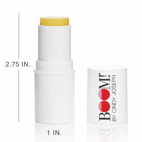BOOM! by Cindy Joseph next to coin pocket-scale proving travel-ready size