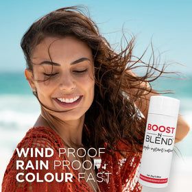 BOOST N BLEND before and after side by side demonstrating visible coverage