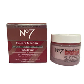Boots No7 front packaging showing jar and product name benefits