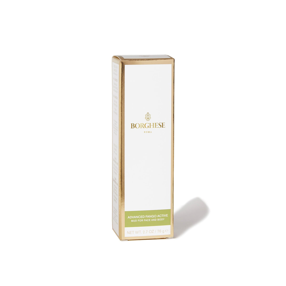 Borghese mud jar on bathroom shelf lifestyle shot encouraging routine use