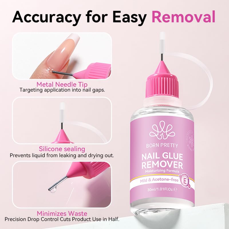 Born Pretty near removal tool and hydrating oil, showing salon-ready aftercare
