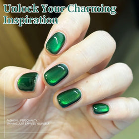 Born Pretty close-up bottle highlighting olive and emerald shimmer pigments