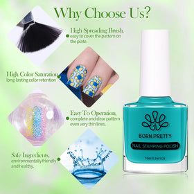 Born Pretty brush and cap detail showing applicator control for precise stamping