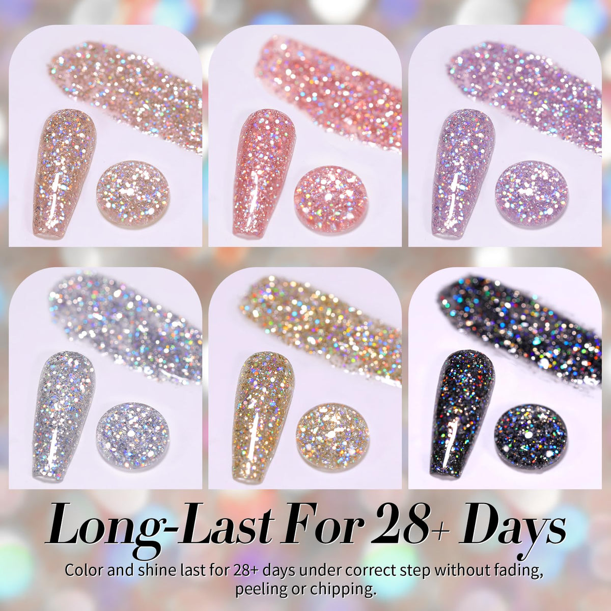 born pretty brush close-up showing smooth gel texture that ensures even glitter application