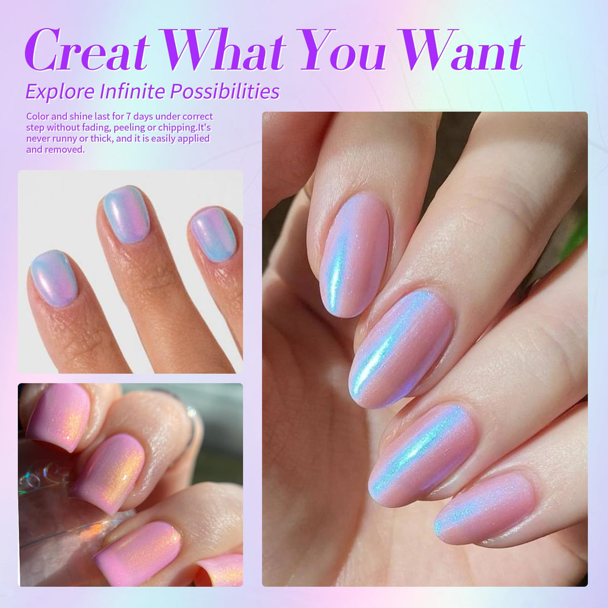 Born Pretty brush stroke detail highlighting even application and glossy result