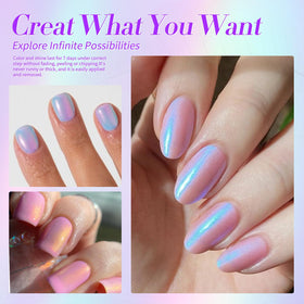 Born Pretty brush stroke detail highlighting even application and glossy result