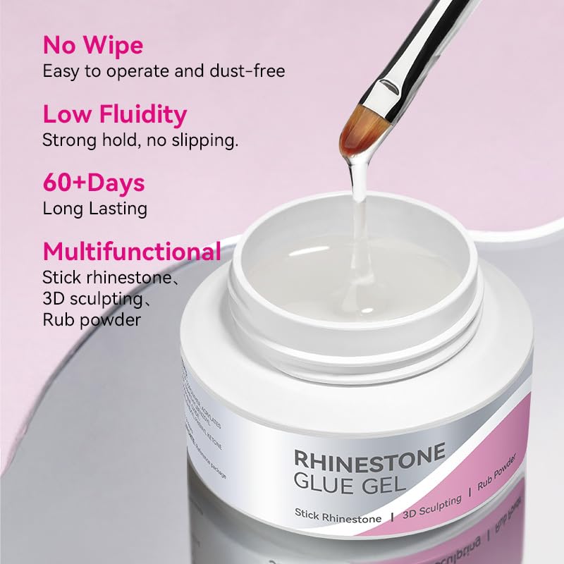 BORN PRETTY gel used with chrome powder showing decorative finishing options