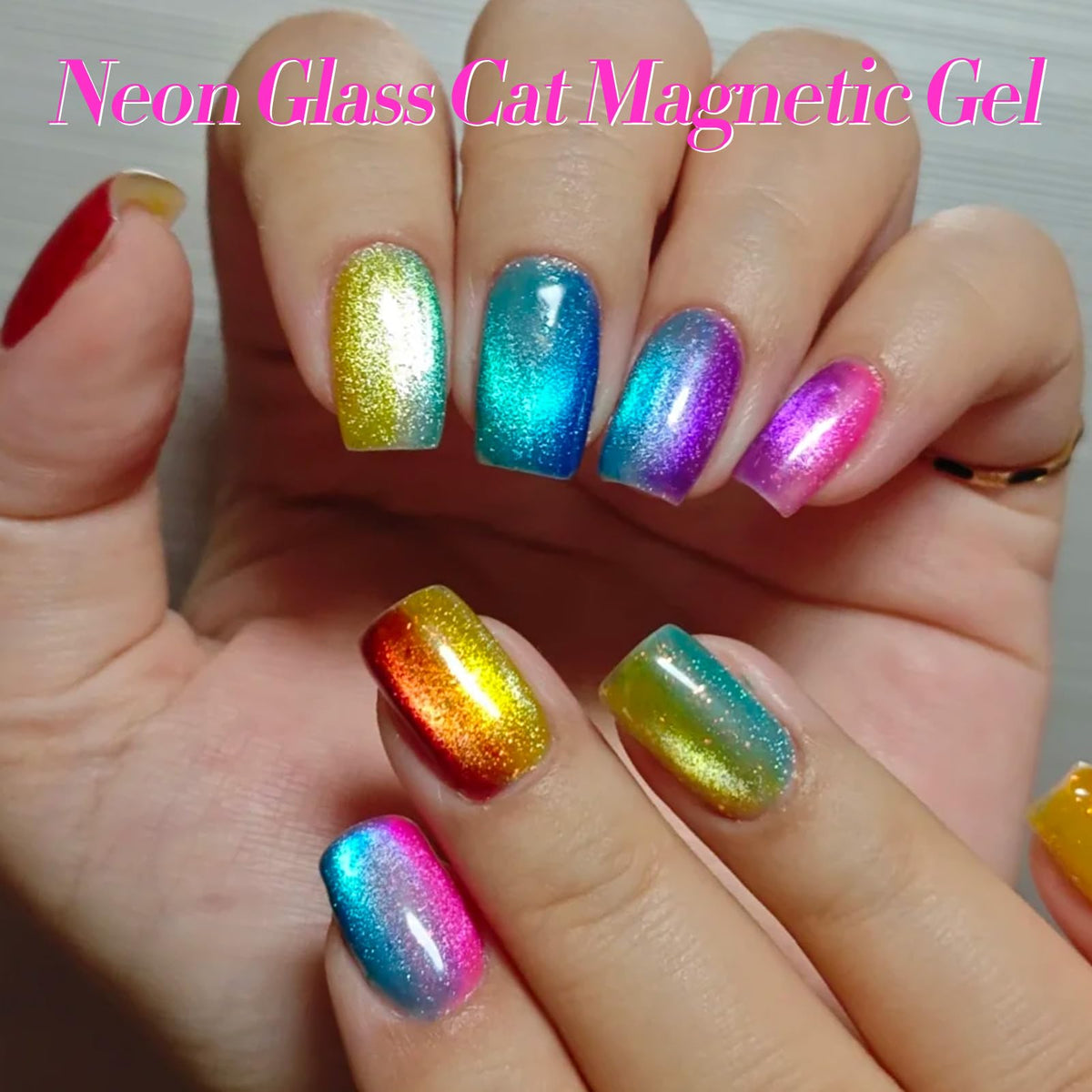 Born Pretty close-up magnetic streak showing cat-eye shimmer effect