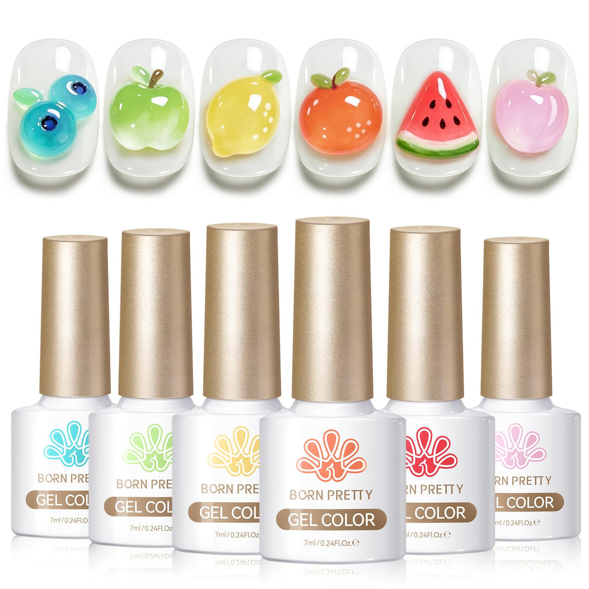 Born Pretty close-up of bottle cap and brush showing smooth precise application