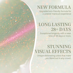 born pretty cured nail under LED lamp showing durable glossy finish
