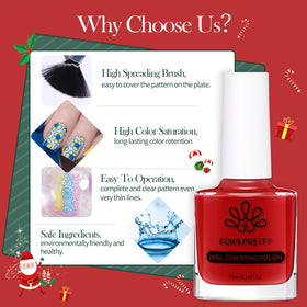 Born Pretty finished manicure lifestyle image highlighting bold designs