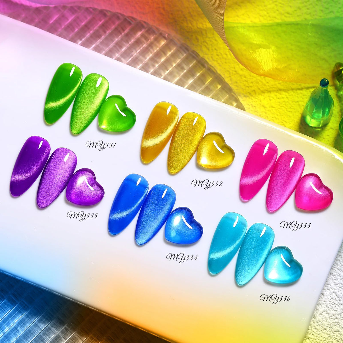 Born Pretty front packaging showing neon magnetic gel set benefits