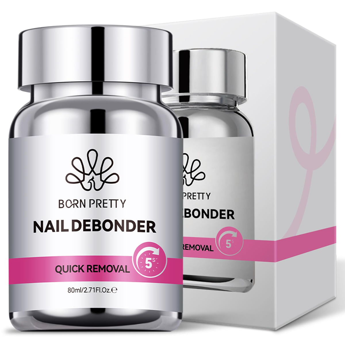 Born Pretty front packaging 80ml showing bottle and label, clear benefit fast removal