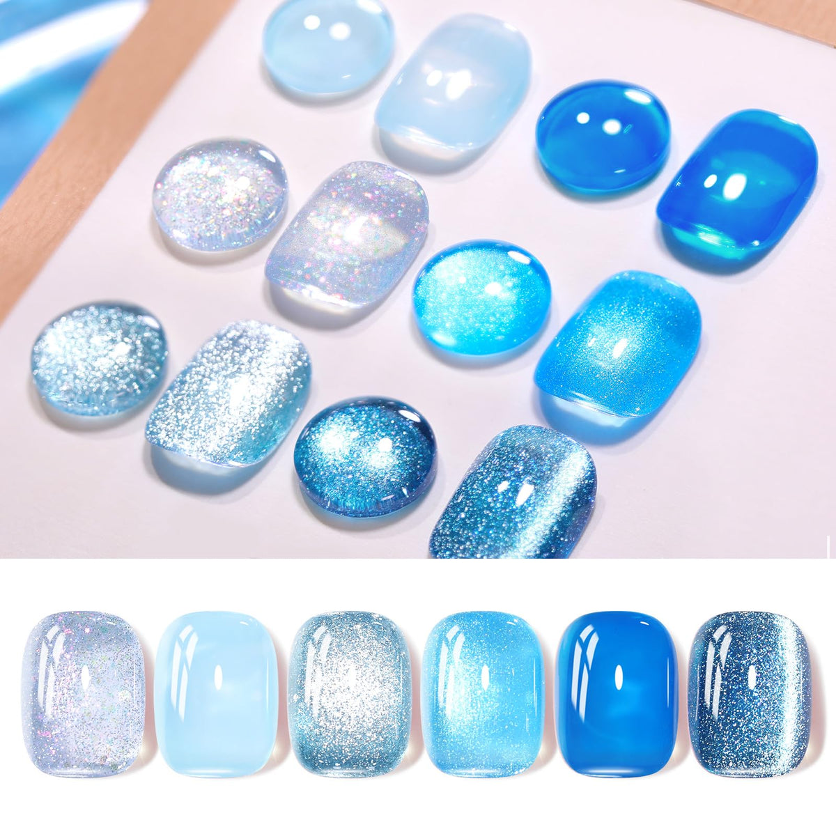 Born Pretty front packaging of blue gel kit showing complete set and benefits