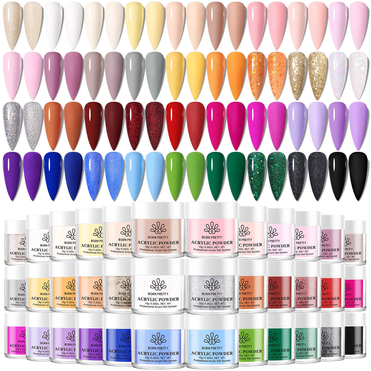 Born Pretty front packaging showing full 36-color kit and quick benefit