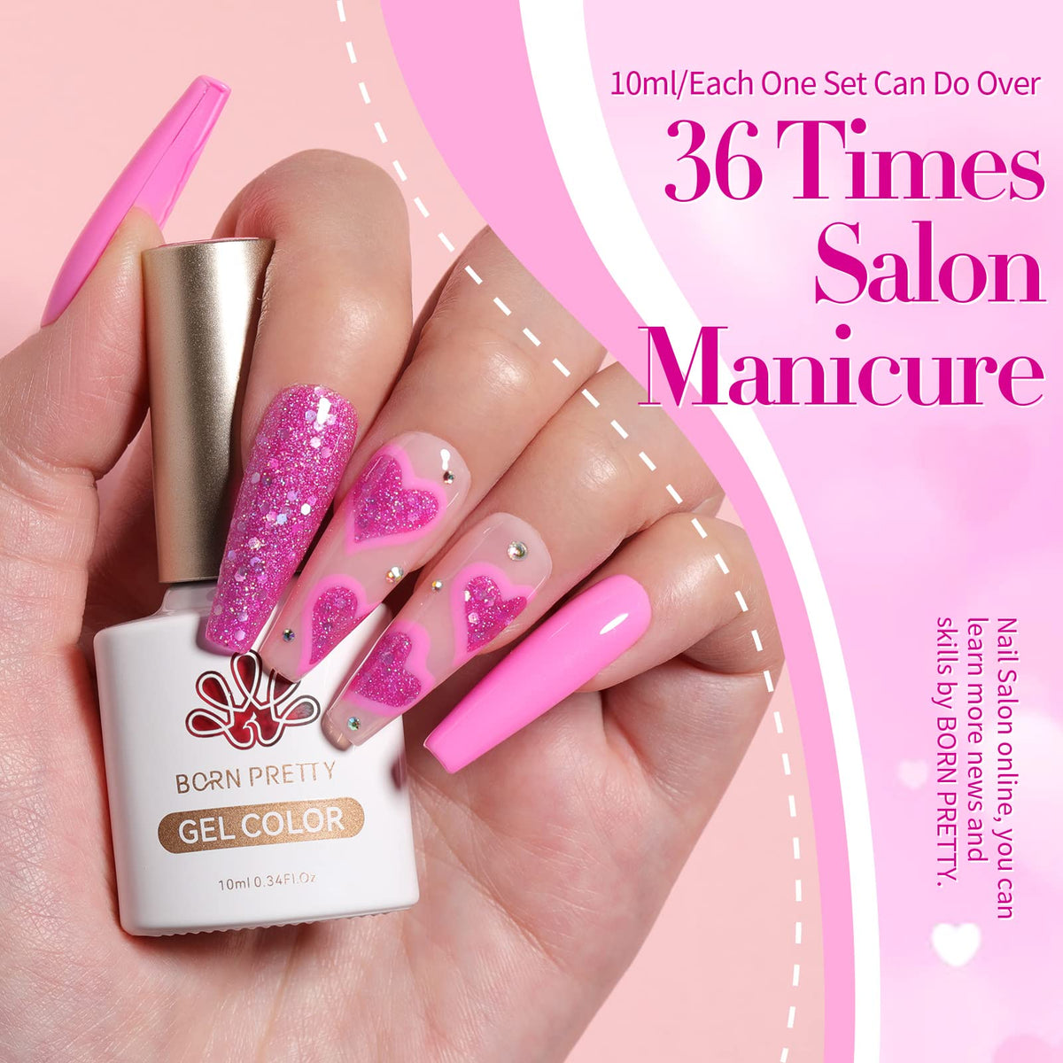 born pretty salon manicure scene showing professional application and shine