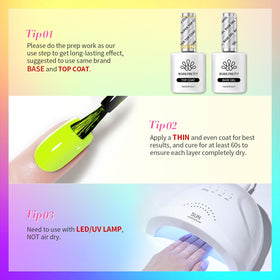 Born Pretty technician applying neon gel in a salon for professional finish and speed