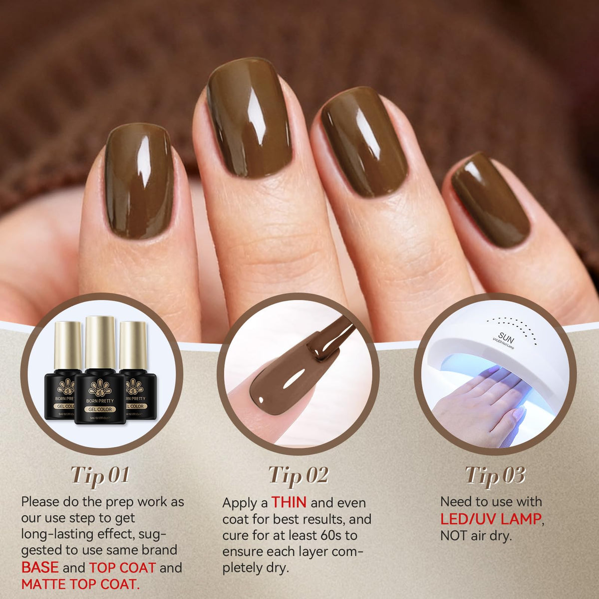 Born Pretty lifestyle shot bride with nude manicure, timeless look benefit