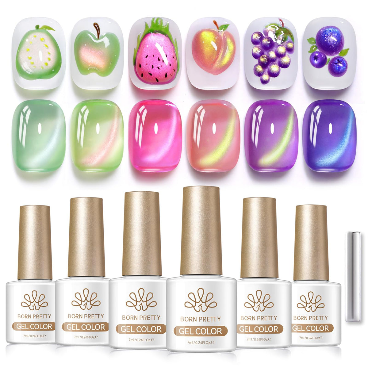 Born Pretty finished manicure in a spring setting showcasing vibrant wearable shine