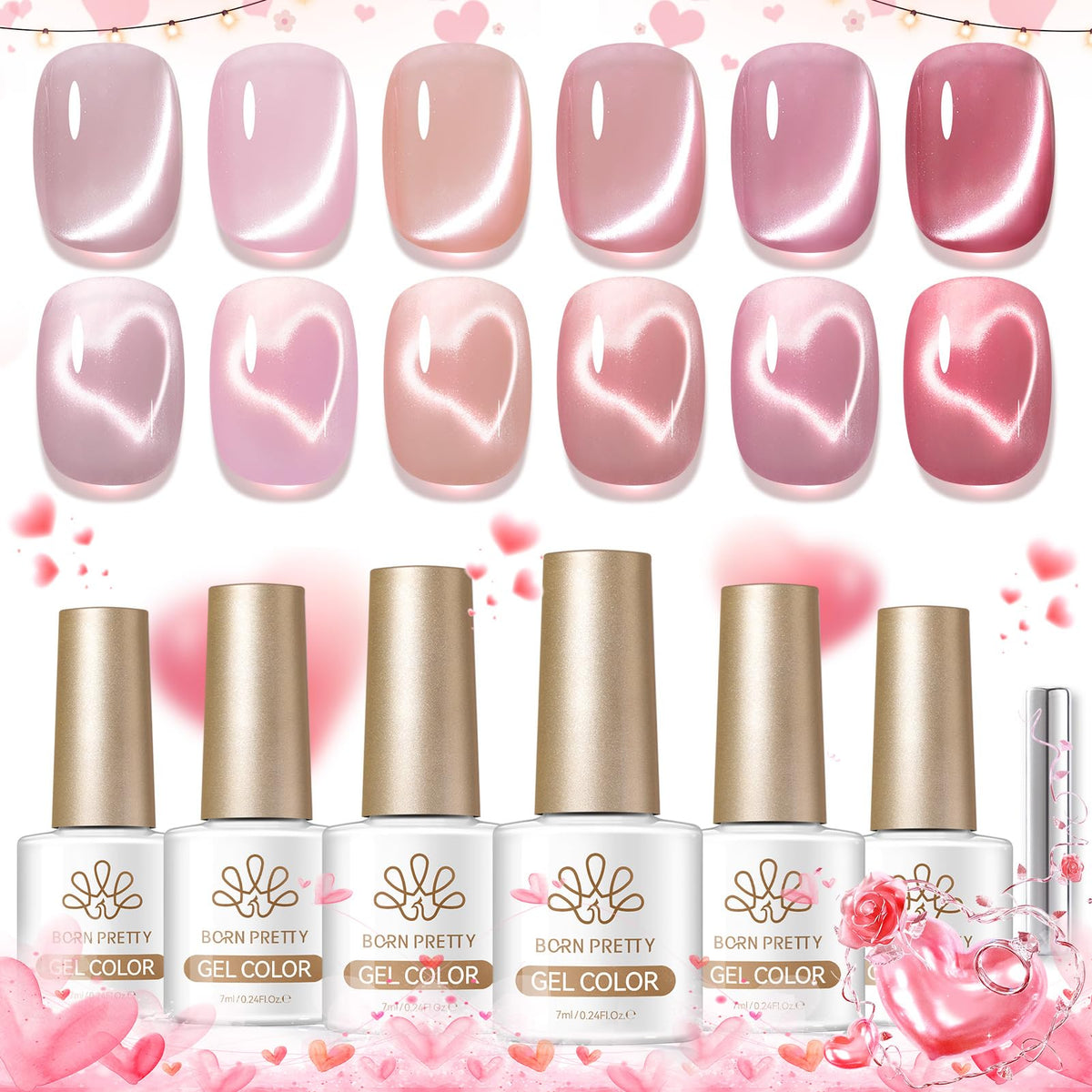 born pretty lifestyle romantic manicure on hands for elegant date-ready nails