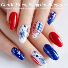 born pretty nail art patriotic design in use showing durable festive manicure