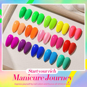 Born Pretty swatch wheel displaying all 15 neon shades for color selection
